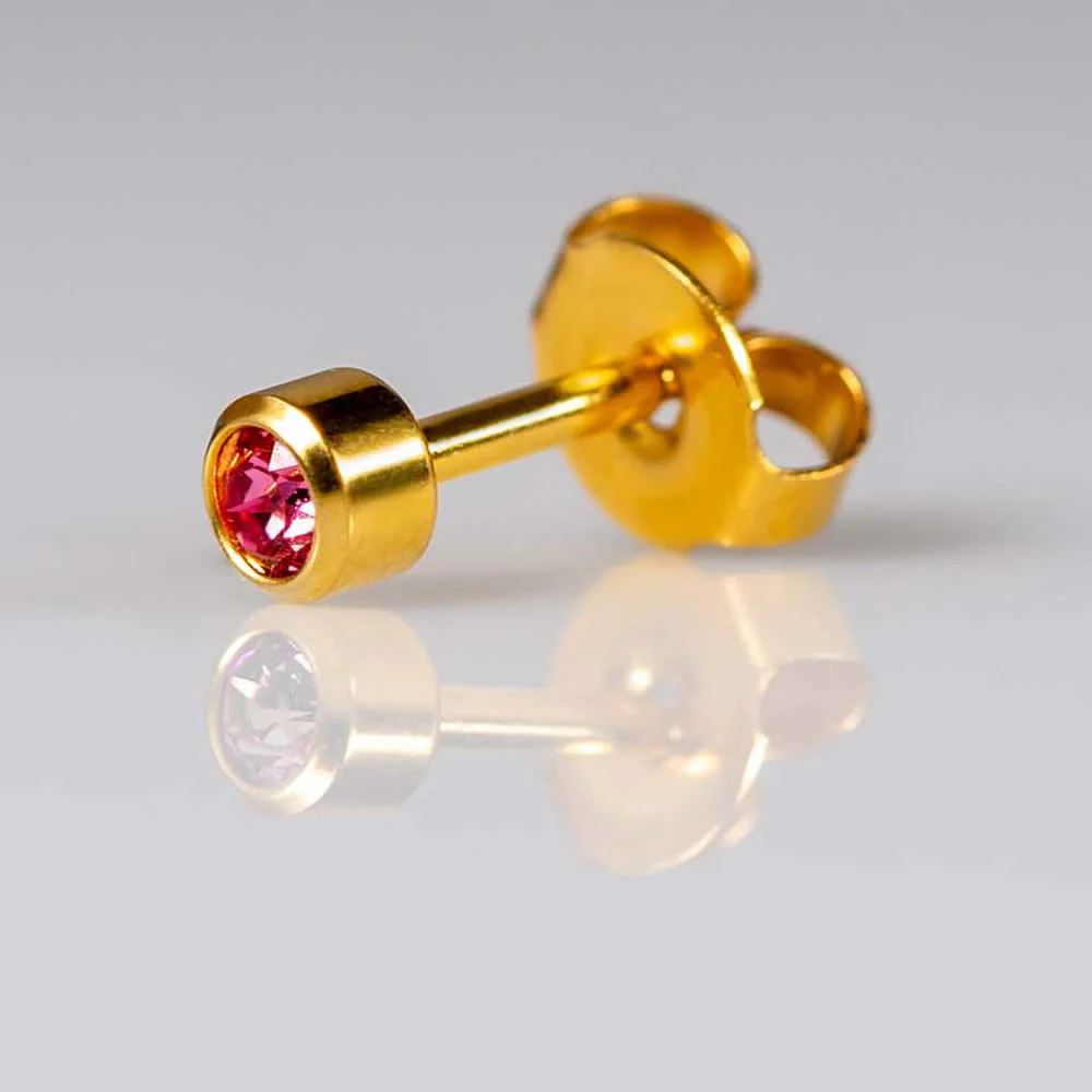 Birthstones October Regular Gold PAIR
