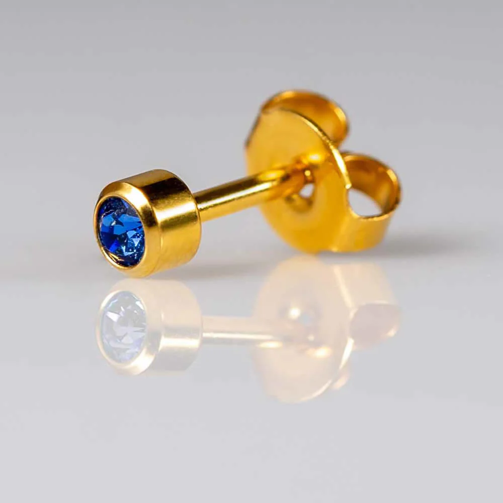 Birthstones September Regular Gold PAIR