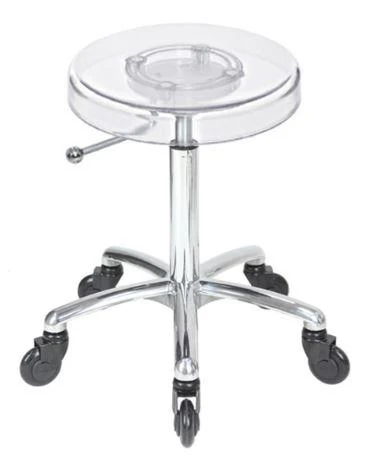 Clear Stool-Chrome Base Clicknclean W