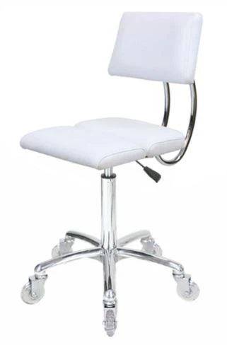 Dove Stool Whi-Chro Base Clear Wheels